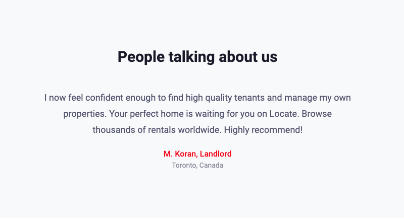 OneListing – Testimonial Section
