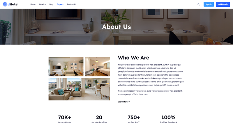 dHotels – About Page