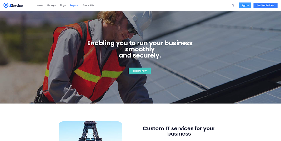 dService – About Page